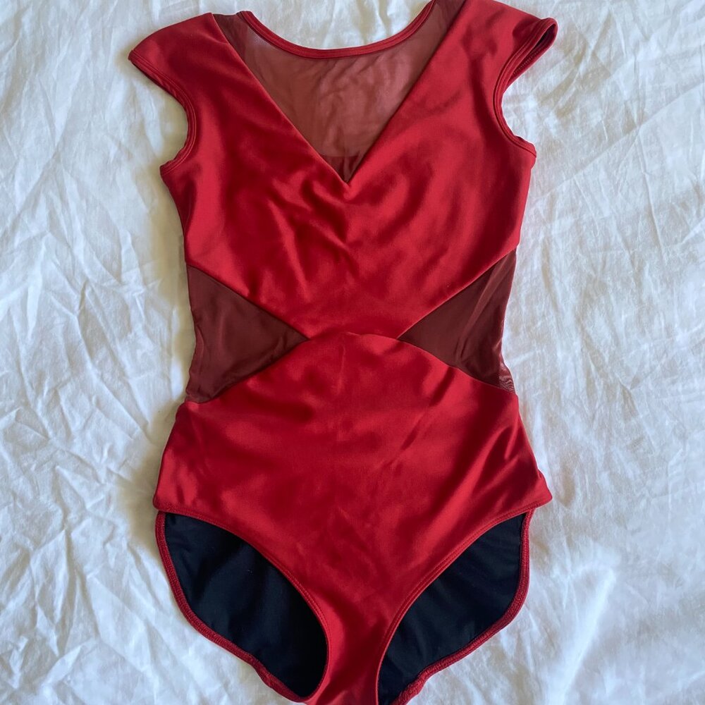 Women's Five Dancewear Red Cutout Leotard